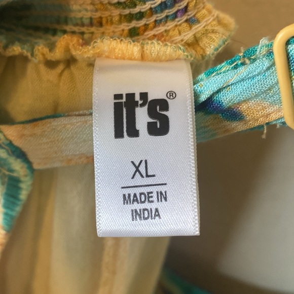 It's Tie Dye Mutilcolor Sleeveless Wide Leg Jumpsuit XL - Picture 6 of 8